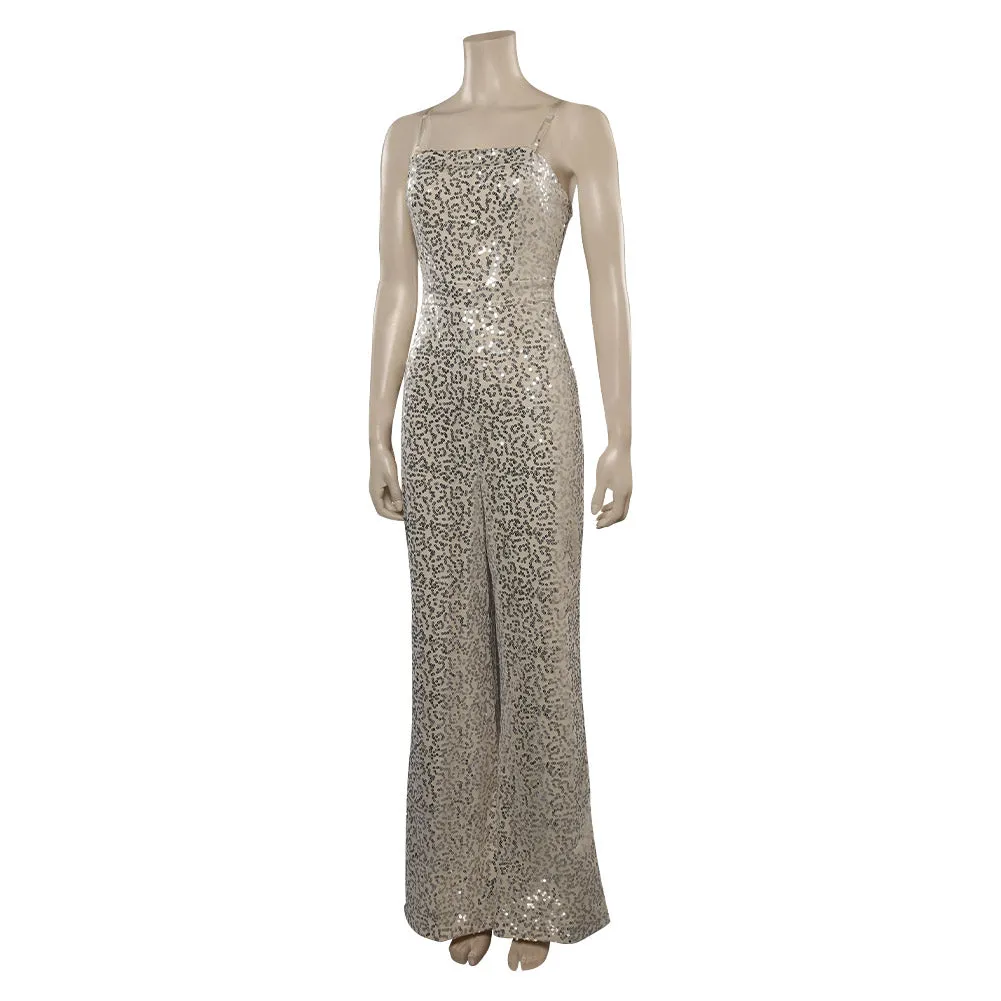 2023 Margot Robbie Disco Jumpsuits Outfits Halloween Carnival Suit Cosplay Costume