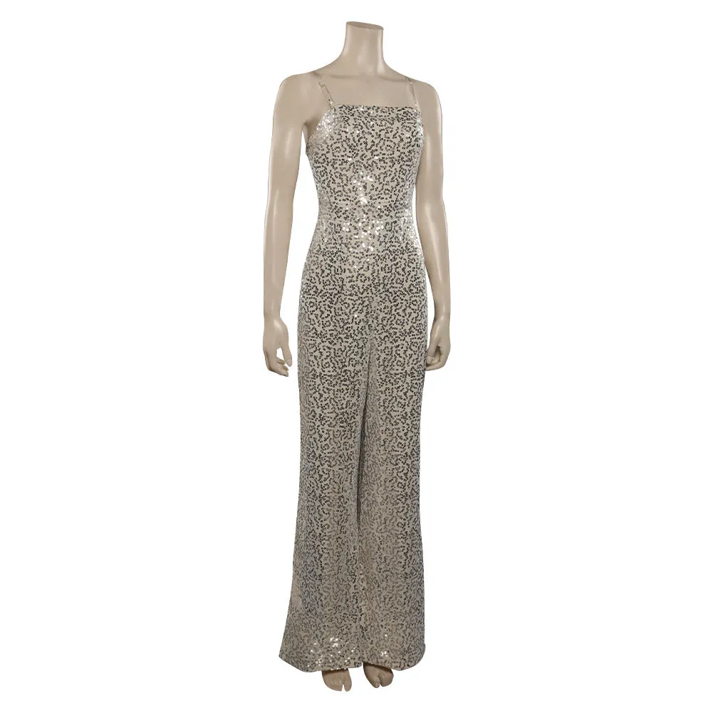 2023 Margot Robbie Disco Jumpsuits Outfits Halloween Carnival Suit Cosplay Costume