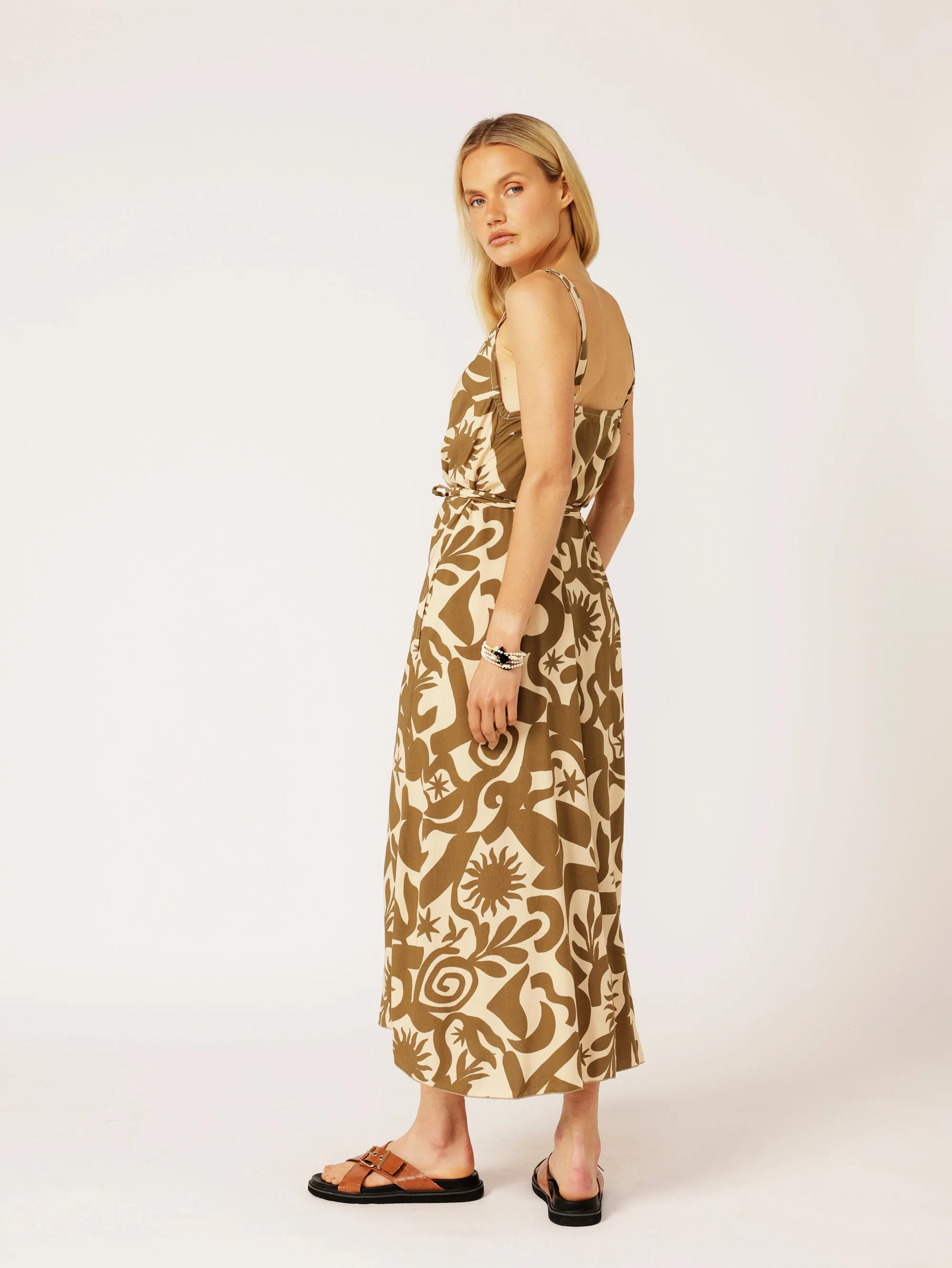 A-line Slip Dress | Soleil Khaki