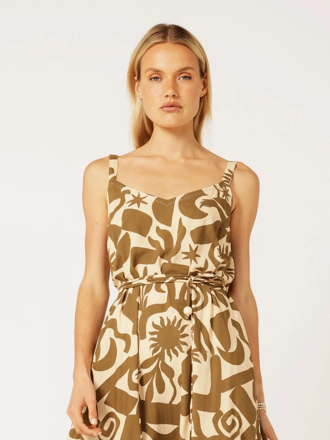 A-line Slip Dress | Soleil Khaki