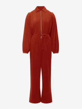Amrita Womens' Organic Cotton Jumpsuit | Terracotta
