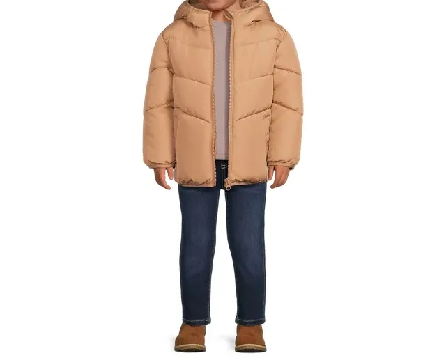 Baby and Toddler Girls Puffer Jacket with Hood