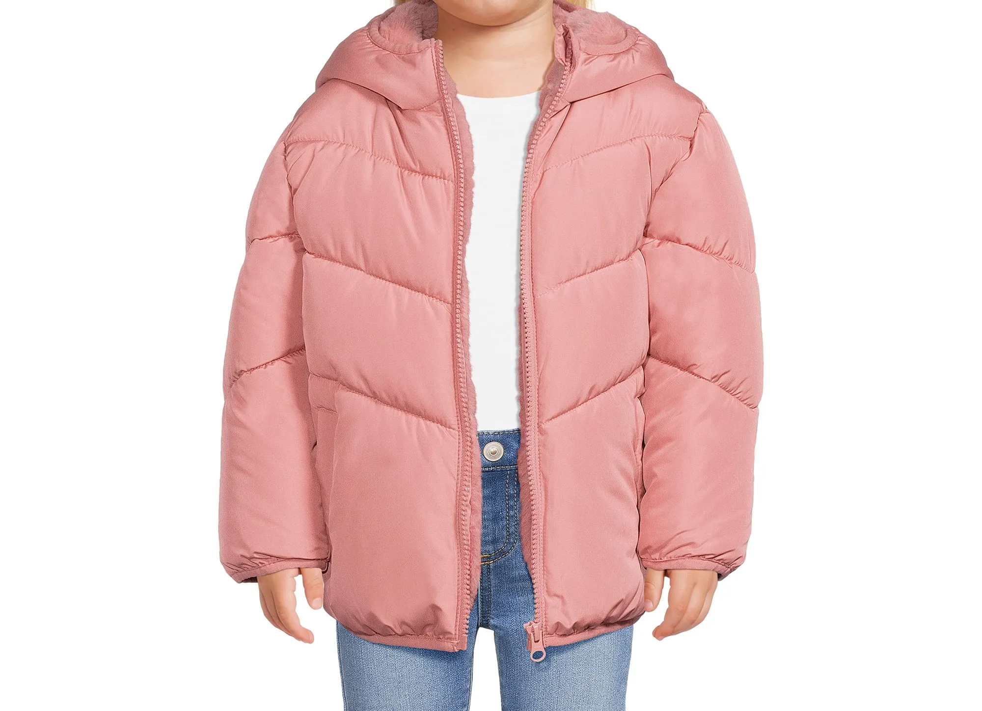 Baby and Toddler Girls Puffer Jacket with Hood