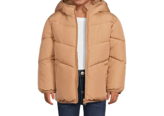 Baby and Toddler Girls Puffer Jacket with Hood