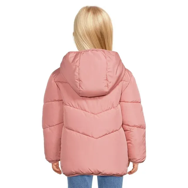 Baby and Toddler Girls Puffer Jacket with Hood
