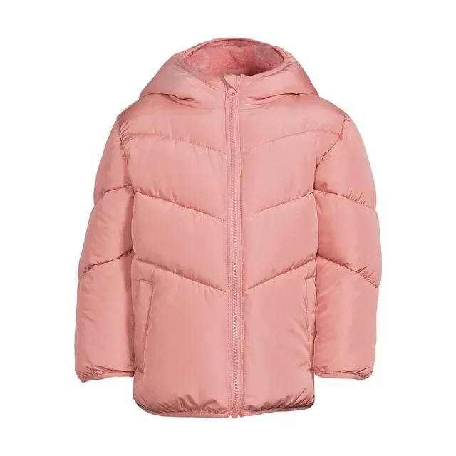 Baby and Toddler Girls Puffer Jacket with Hood