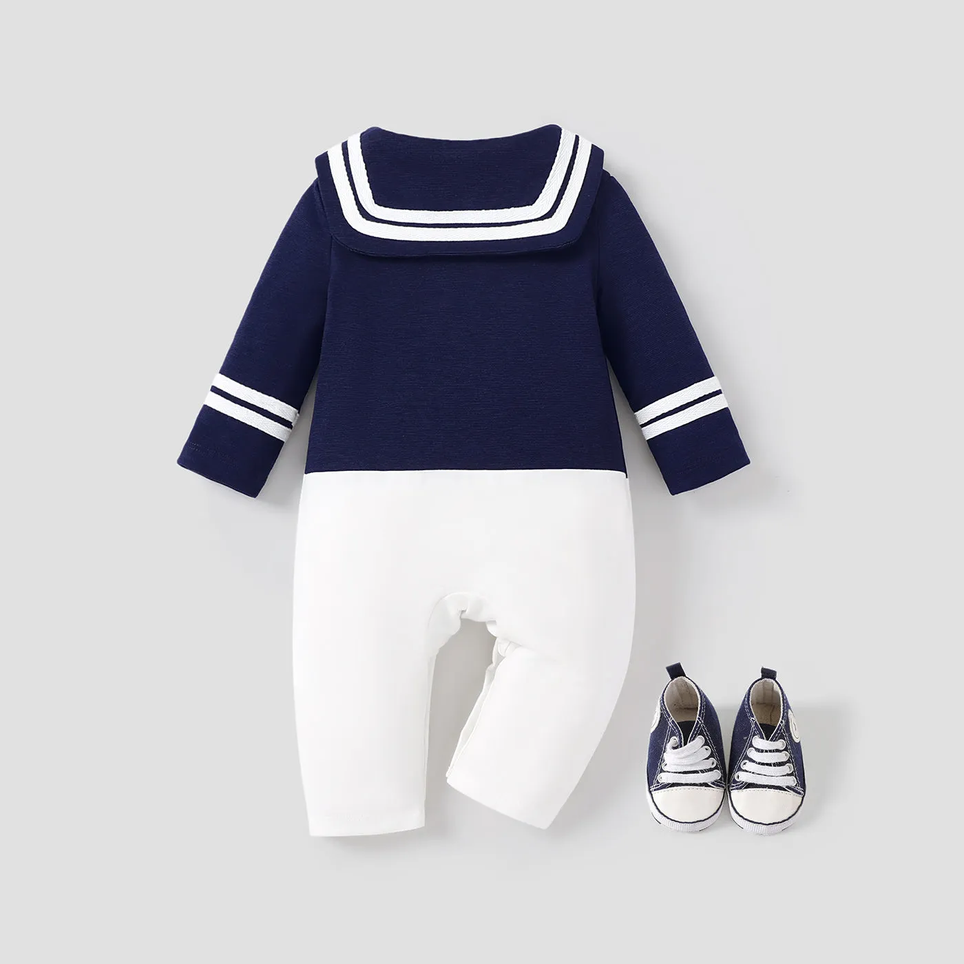 Baby Boy/Girl Naia Classic Navy Design Long Sleeve Jumpsuit