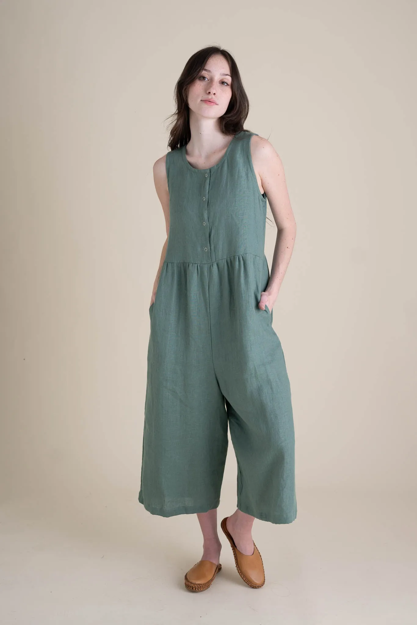 Backyard Jumpsuit in Agave