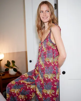 Bagheera - Satin Jaipur Jumpsuit - Wine