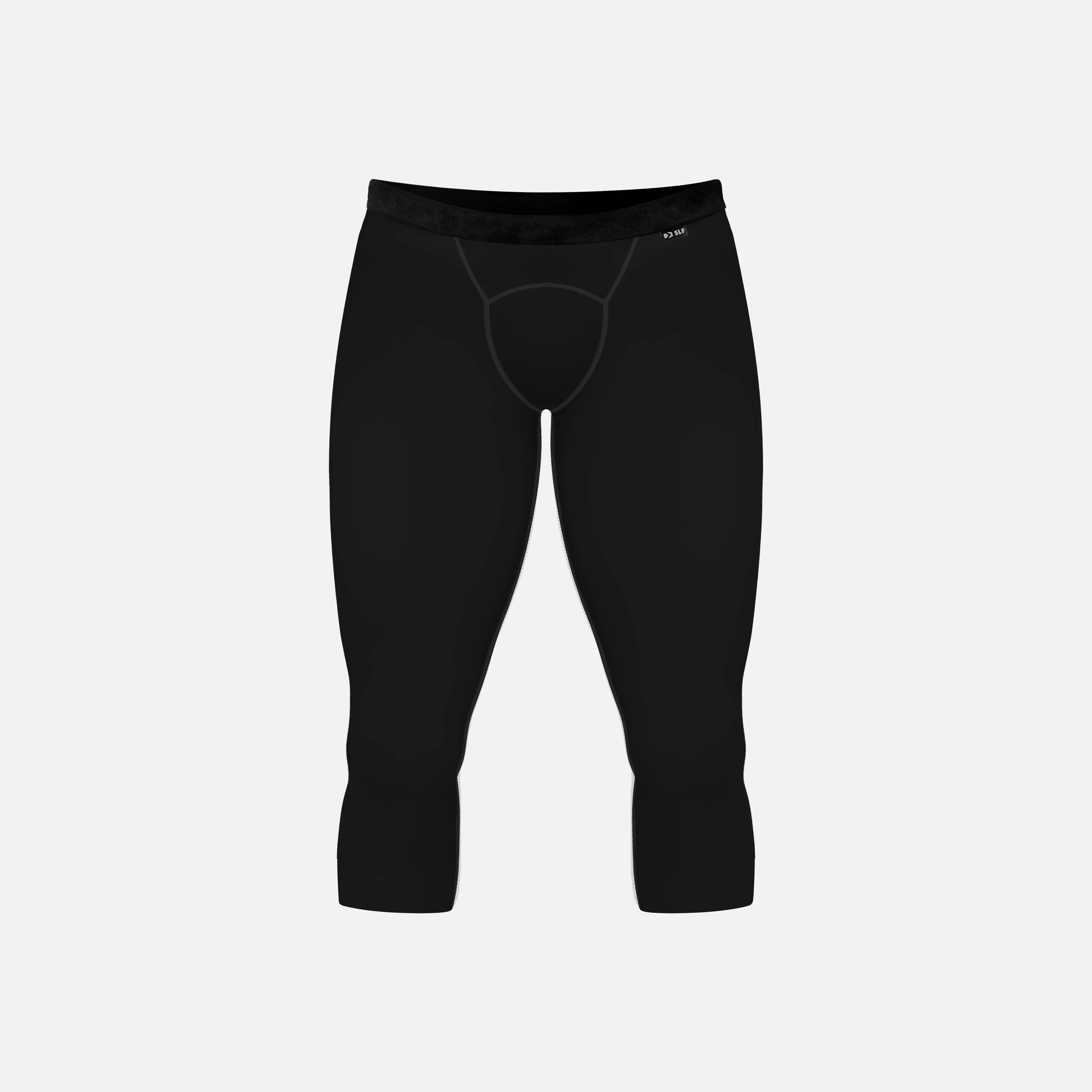 Basic Black 3/4 Tights for men - Big
