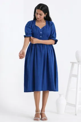 Bebaak Shama Pure Cotton Hand Embroidered Midi Dress