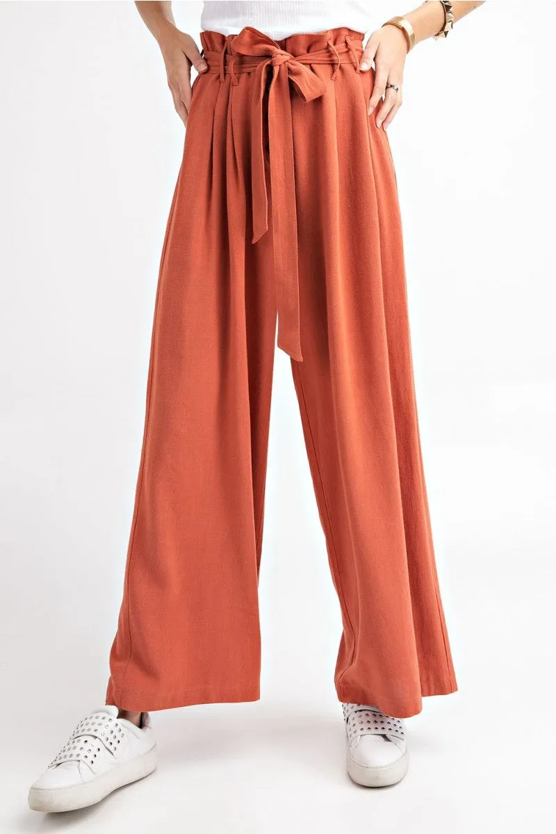 Becky High Waist Belted Pants