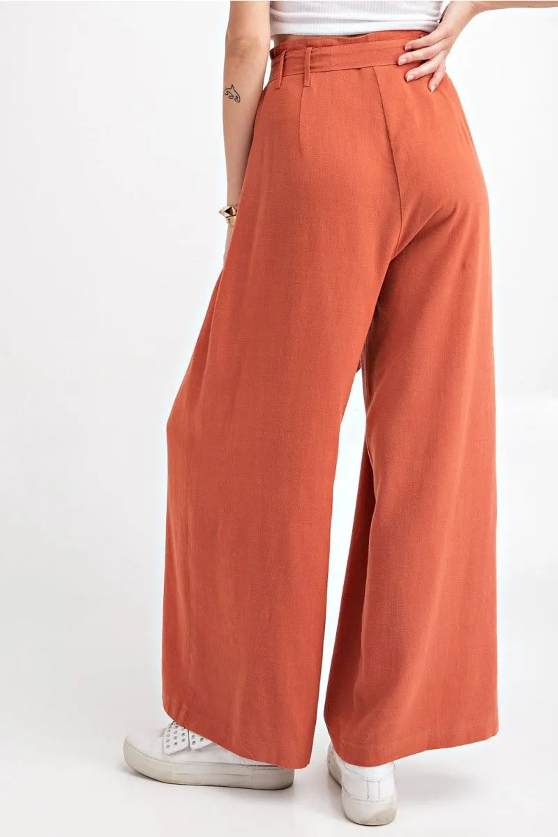 Becky High Waist Belted Pants