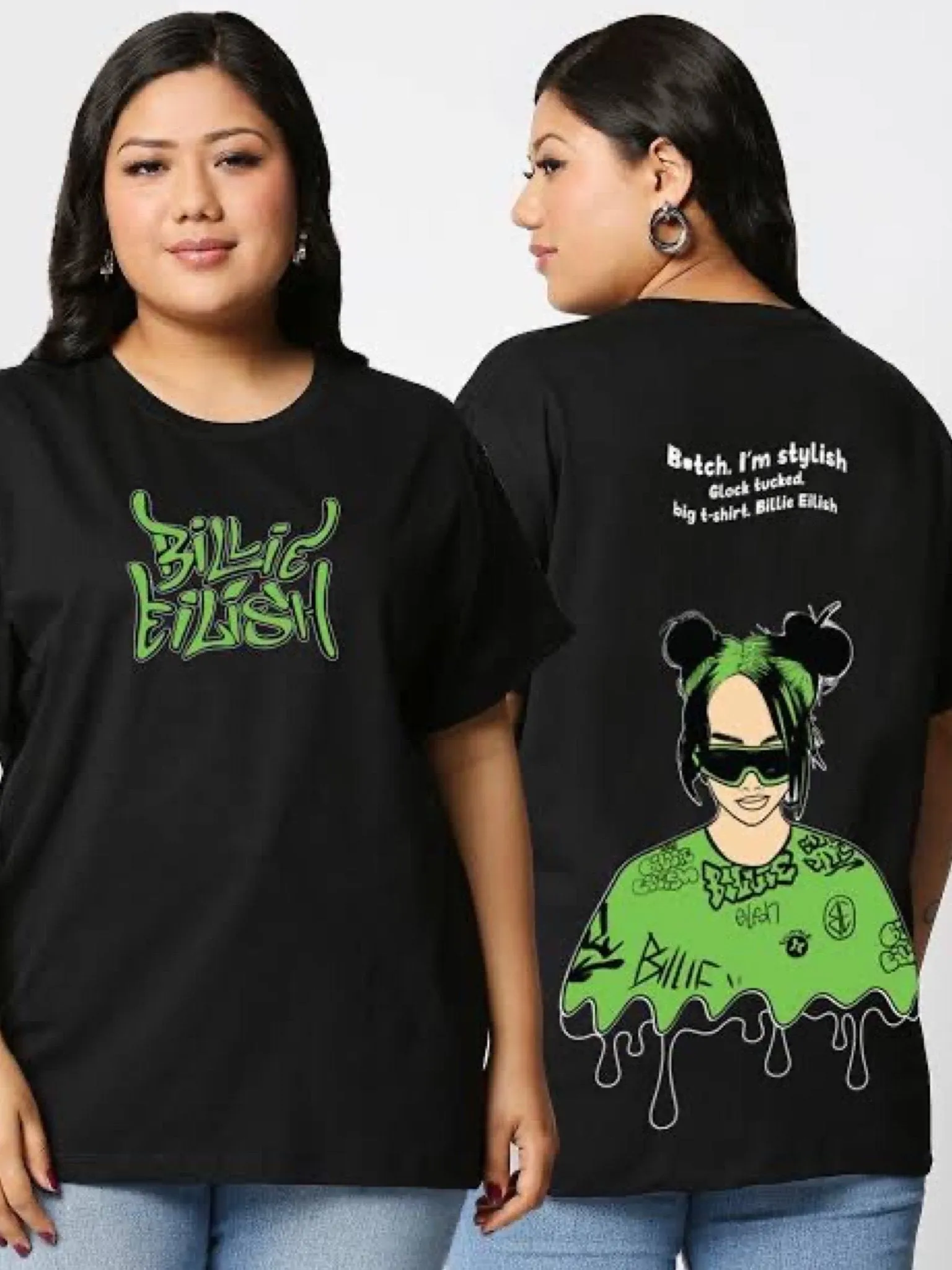 Billie Eilish I'm Stylish Graphic Printed Drop Shoulder T-shirt Legacy Boutiques Dhaka