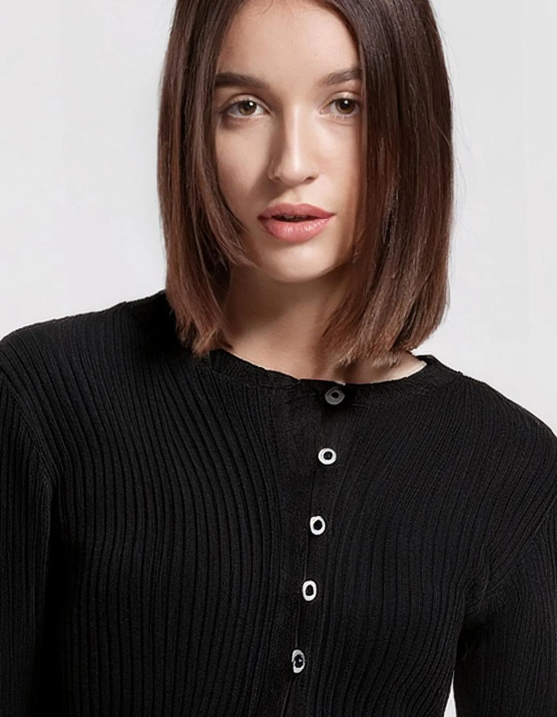 Black Cropped Cardigan