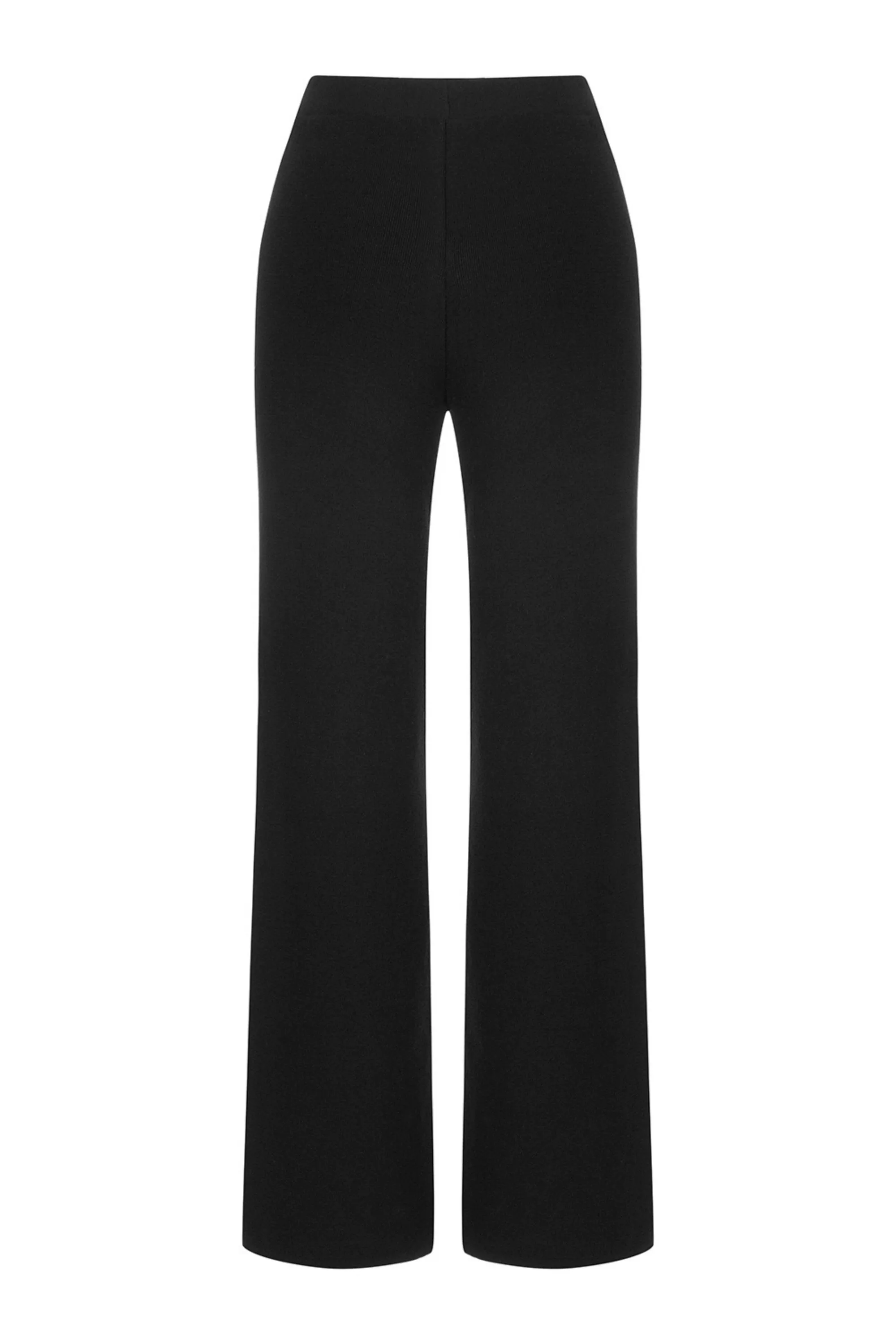 Black High Waist Knit Pants