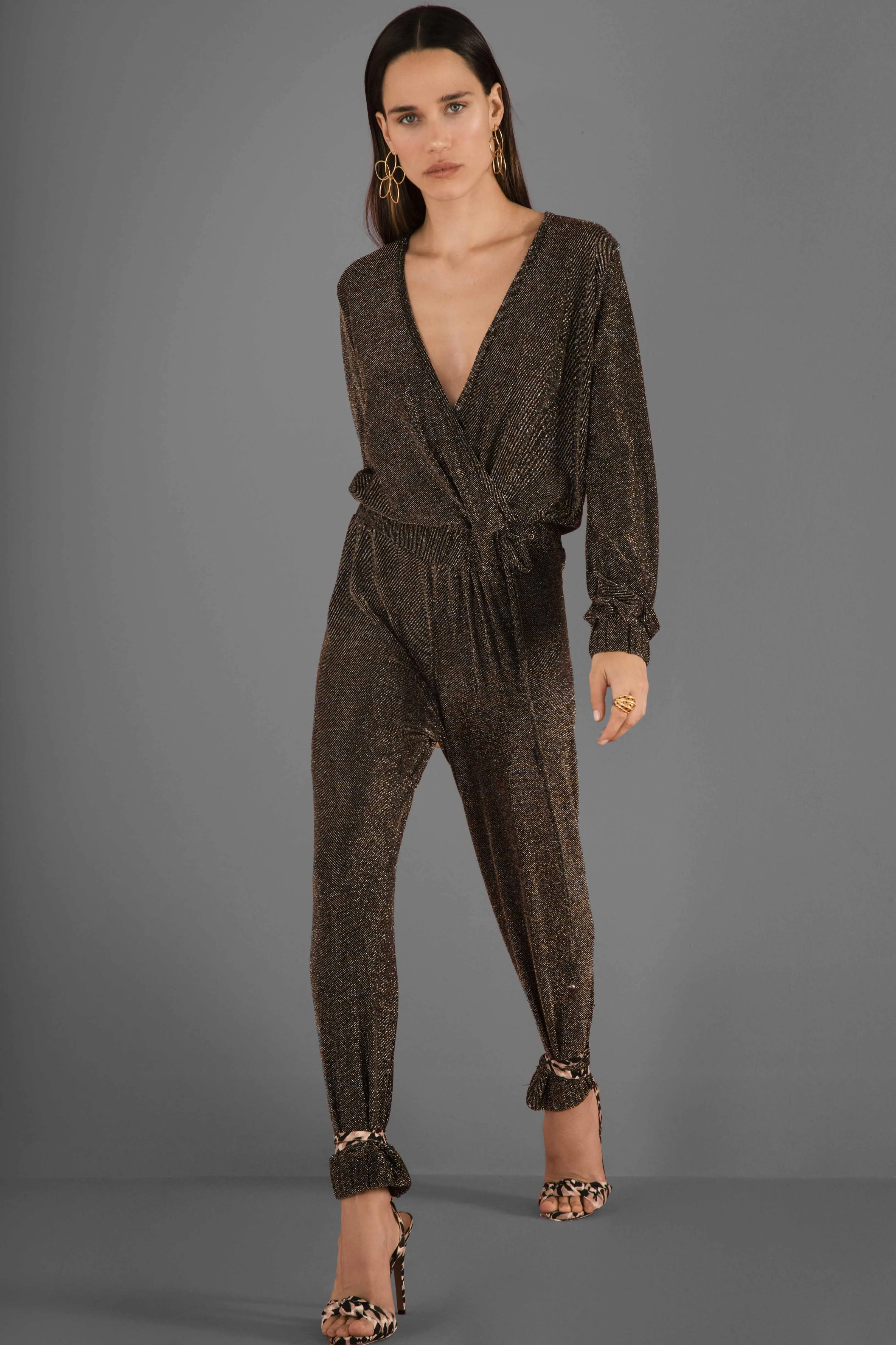 Black Jumpsuit in Lurex