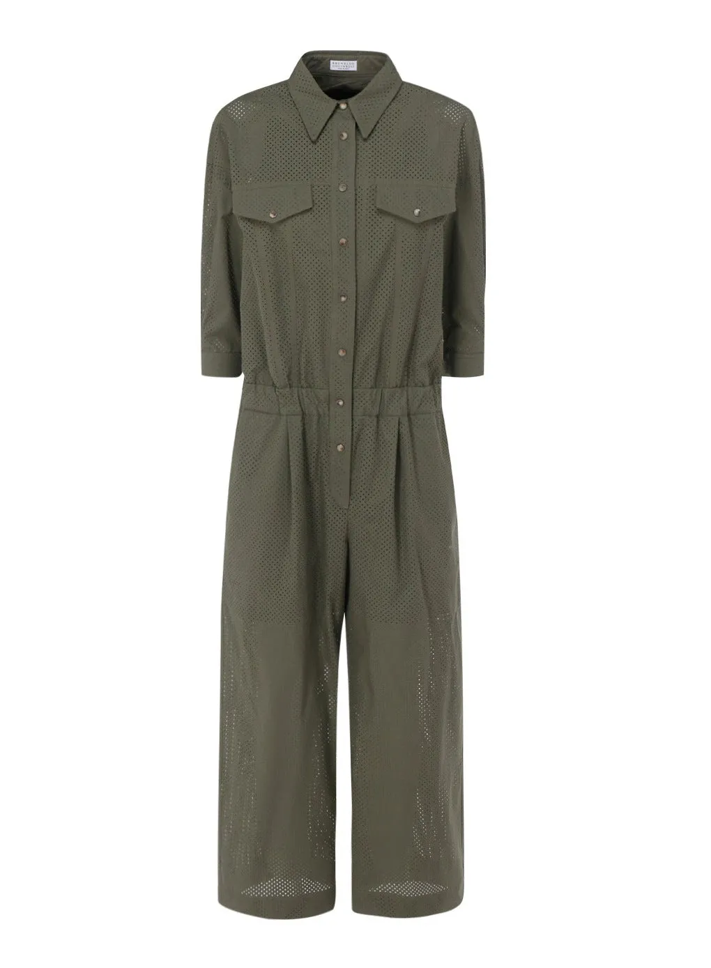 Brunello Cucinelli Buttoned Straight Leg Jumpsuit