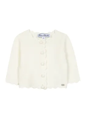 Cardigan - Ecru cotton knit