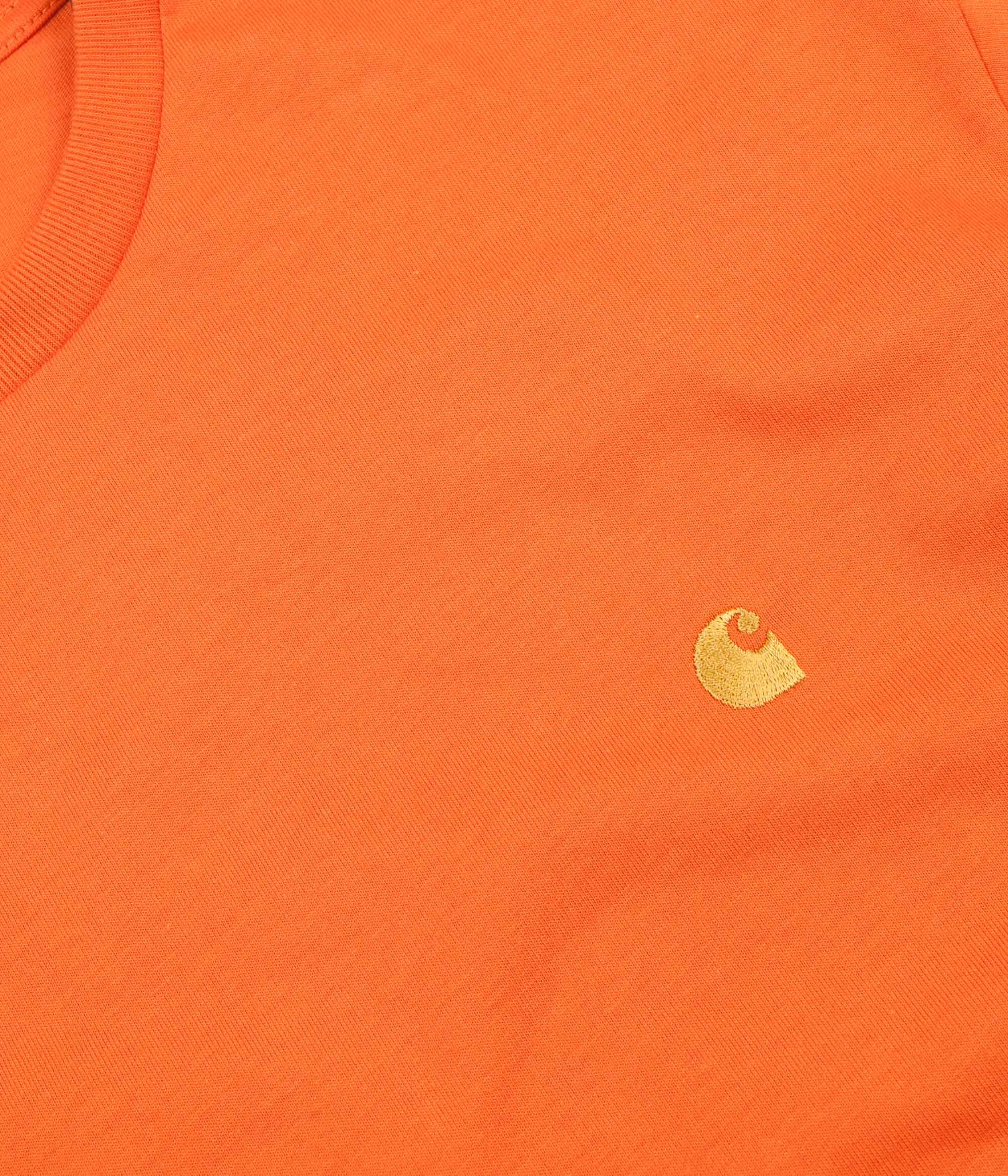 Carhartt Chase Long Sleeve T-Shirt - Jaffa / Gold
