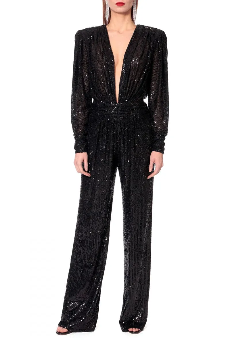 CAROLYN OBSIDIAN BLACK JUMPSUIT