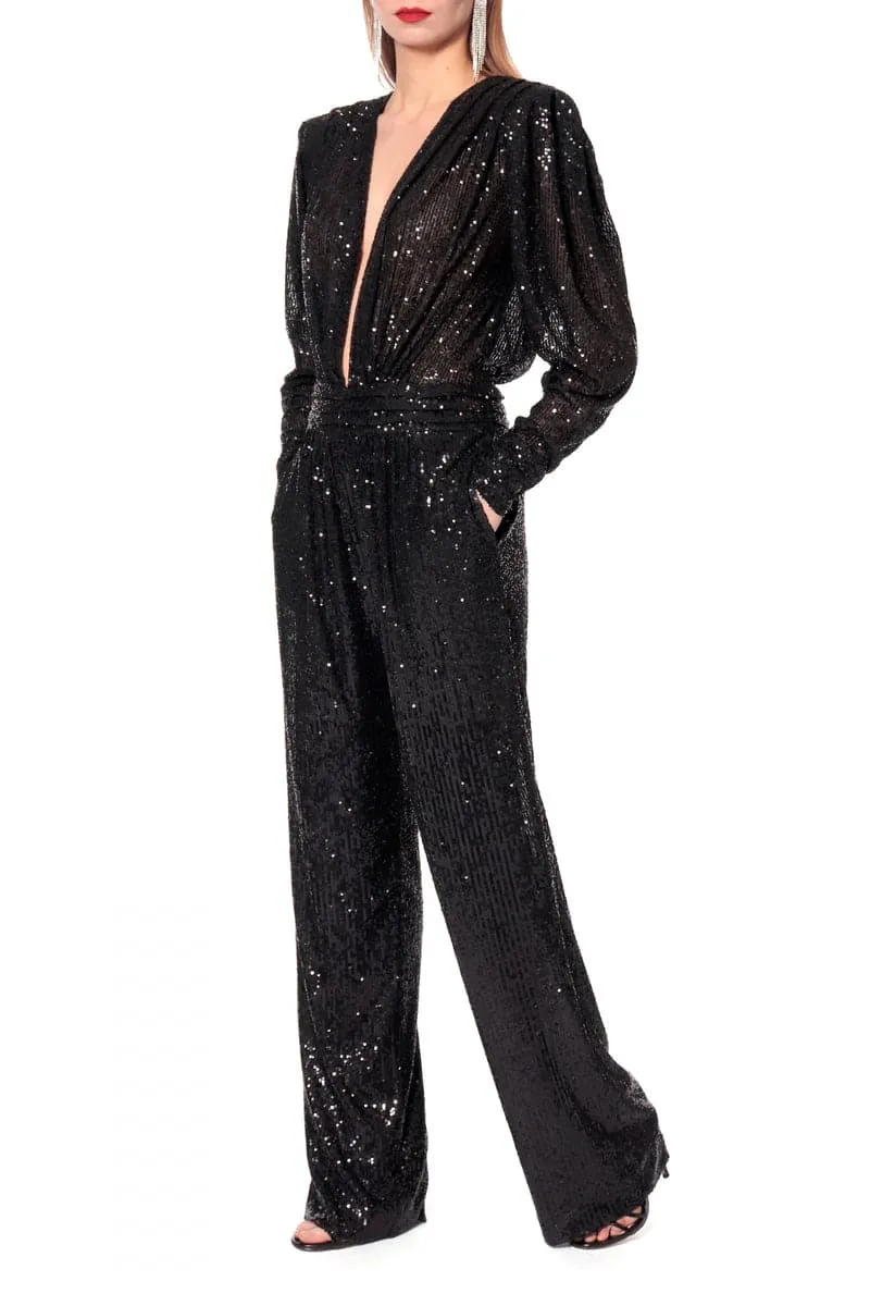 CAROLYN OBSIDIAN BLACK JUMPSUIT