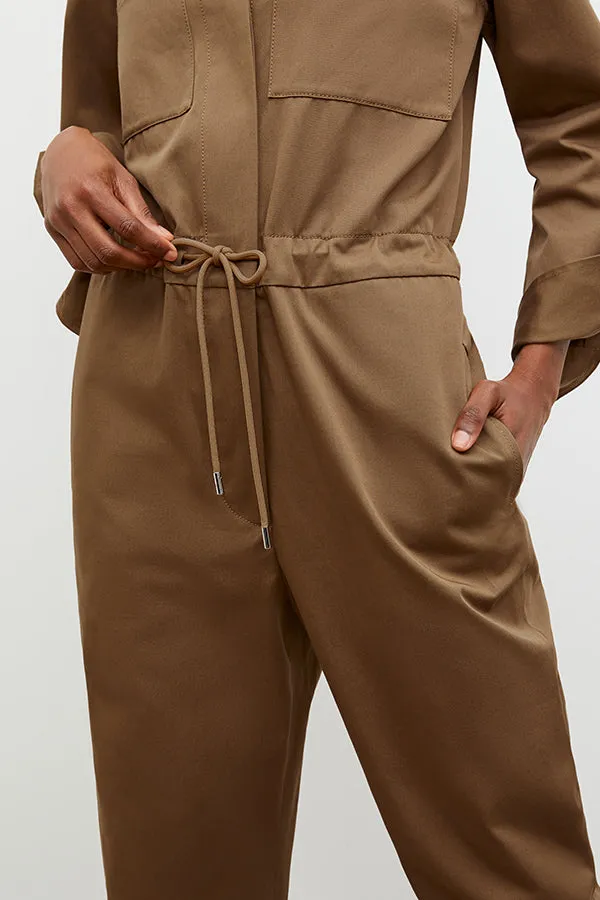 Carr Jumpsuit - Eco Chino :: Sepia