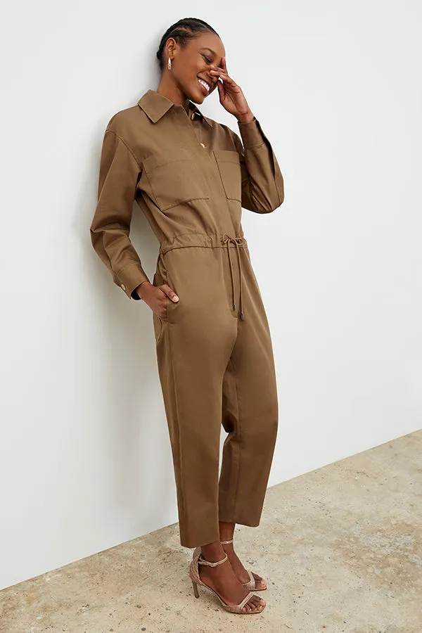 Carr Jumpsuit - Eco Chino :: Sepia