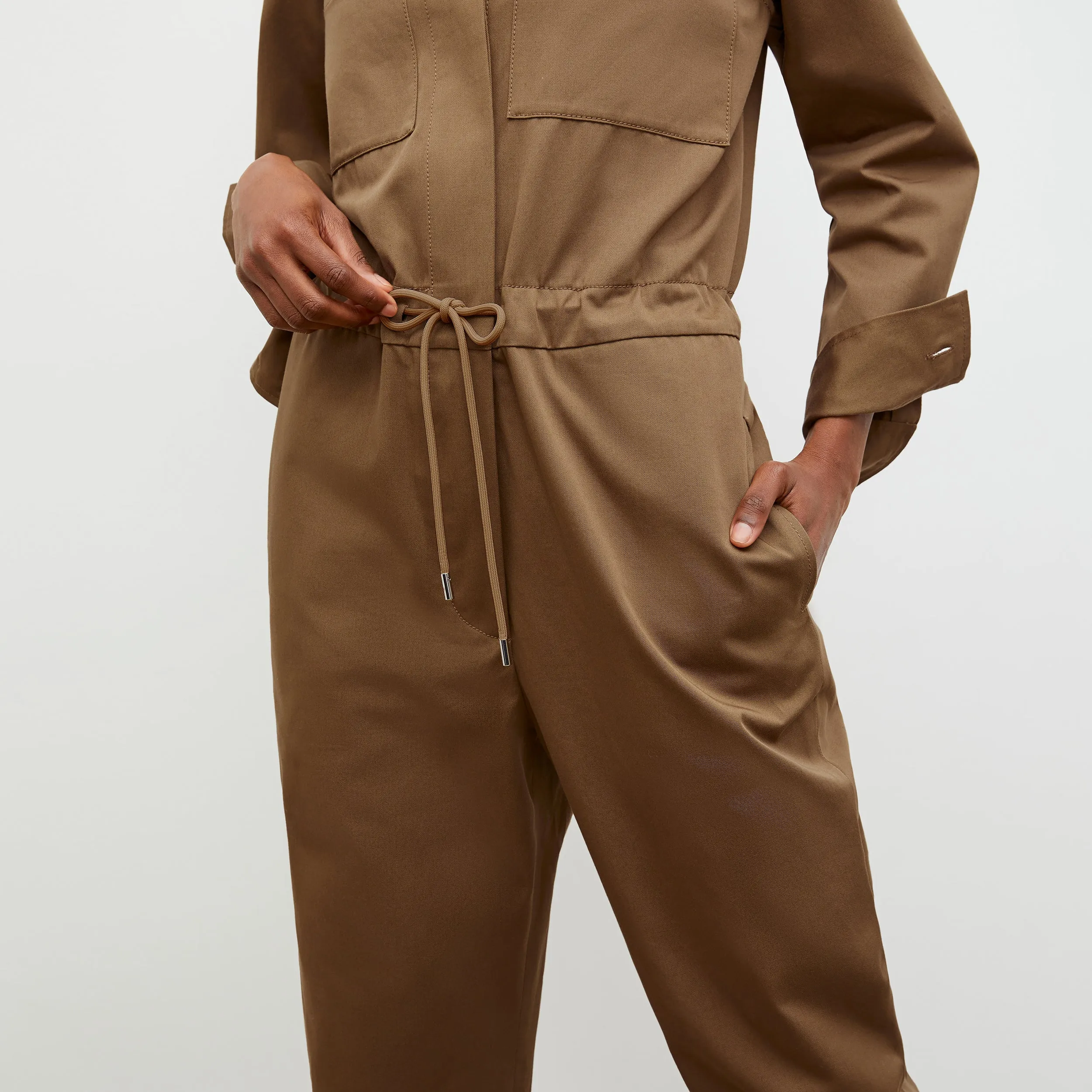 Carr Jumpsuit - Eco Chino :: Sepia