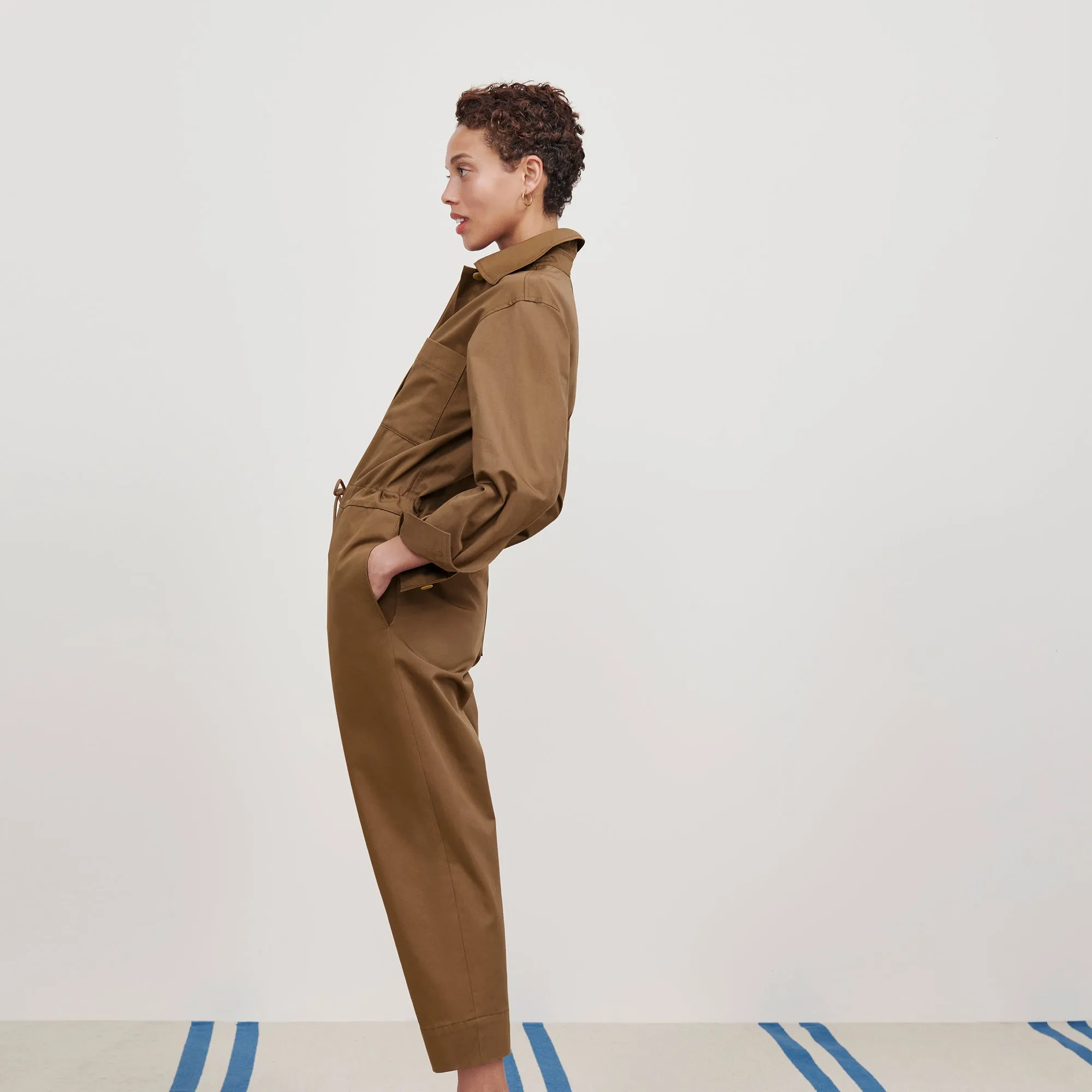 Carr Jumpsuit - Eco Chino :: Sepia