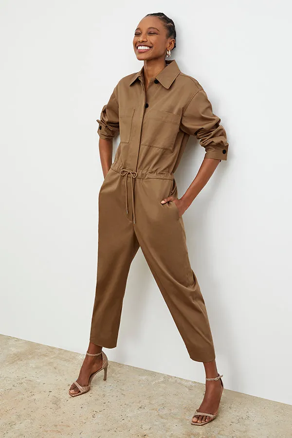 Carr Jumpsuit - Eco Chino :: Sepia