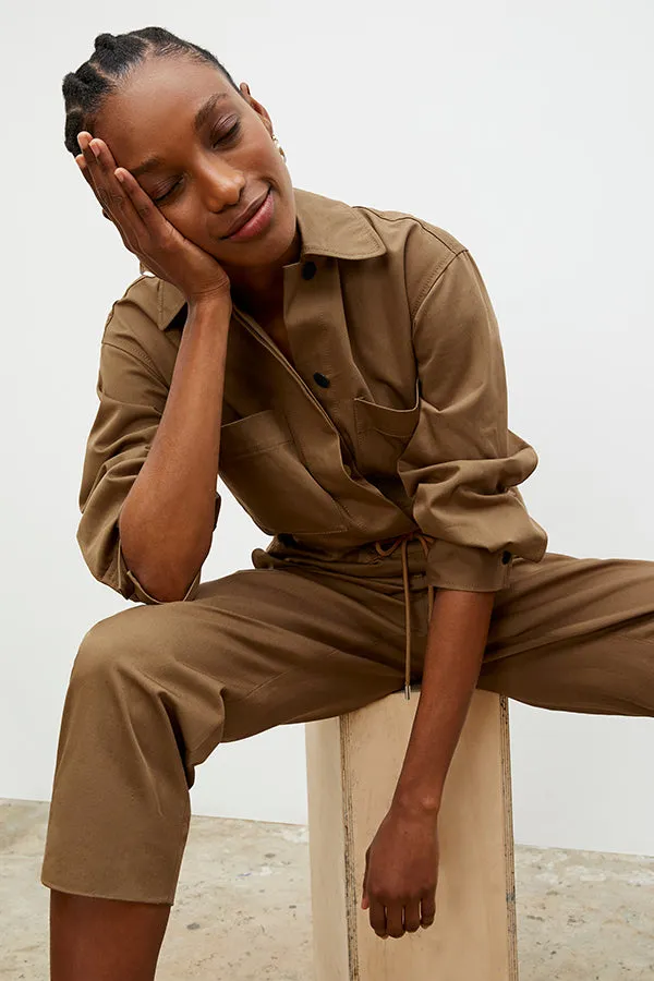 Carr Jumpsuit - Eco Chino :: Sepia