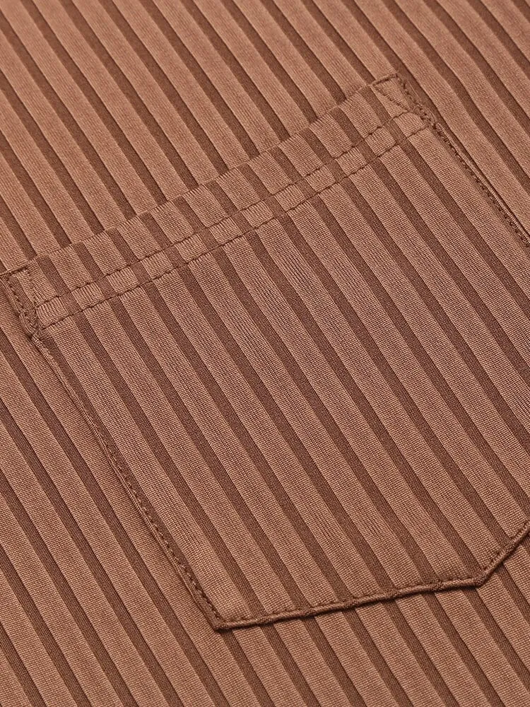 Casual Pit-stripe Stretch Shirt (US Only)
