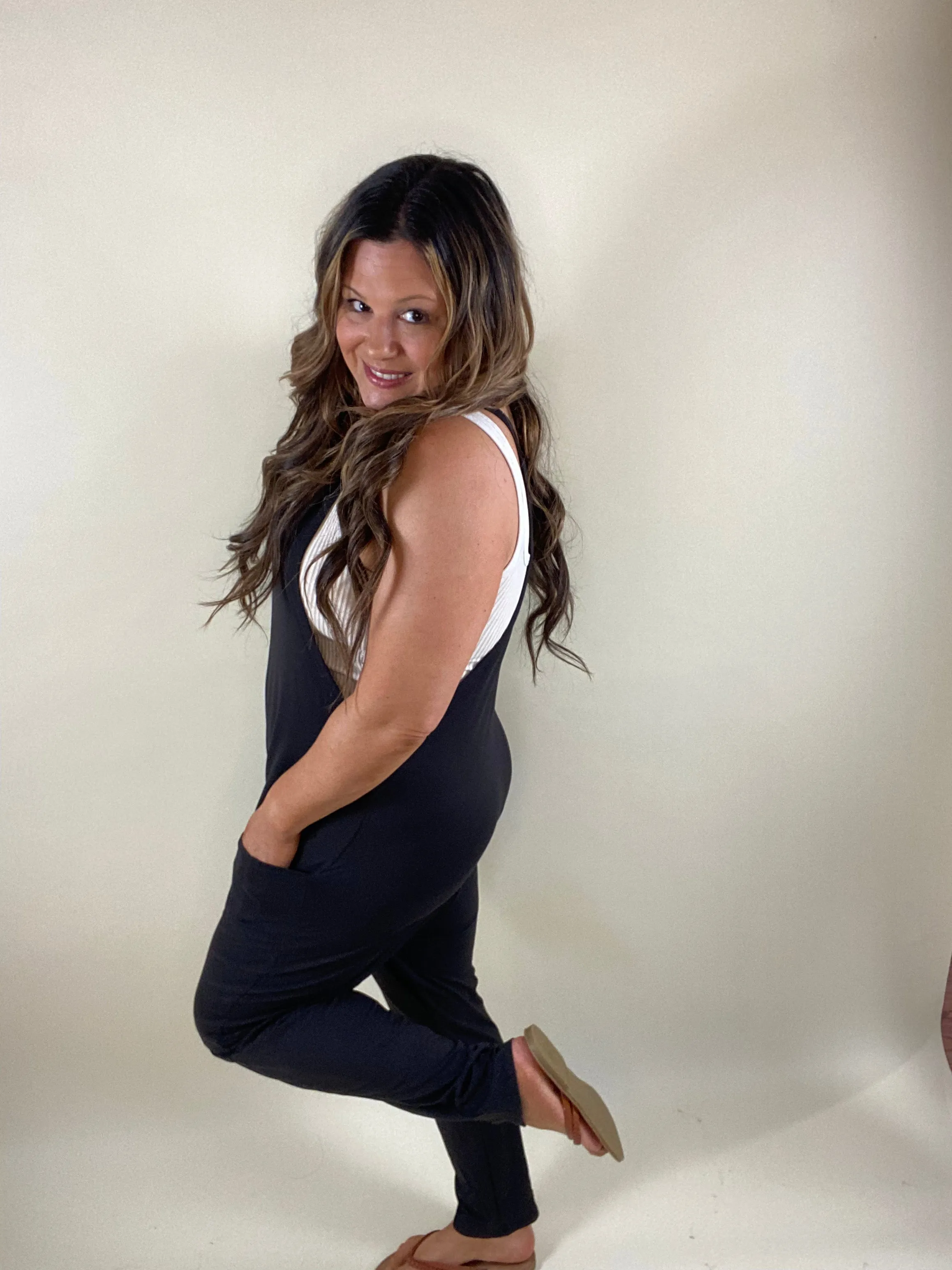Chill Vibes Black Jumpsuit