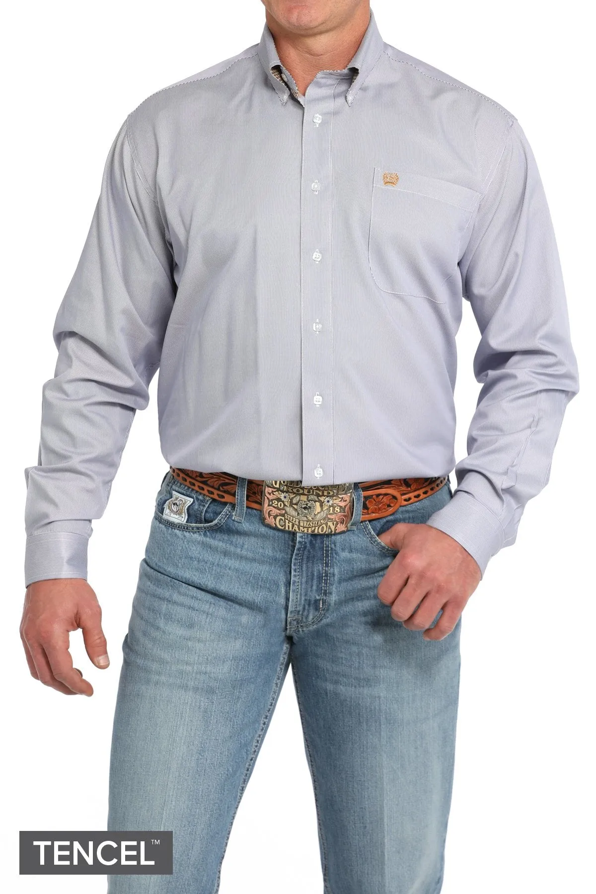 CINCH STRIPED BUTTON DOWN WESTERN SHIRT