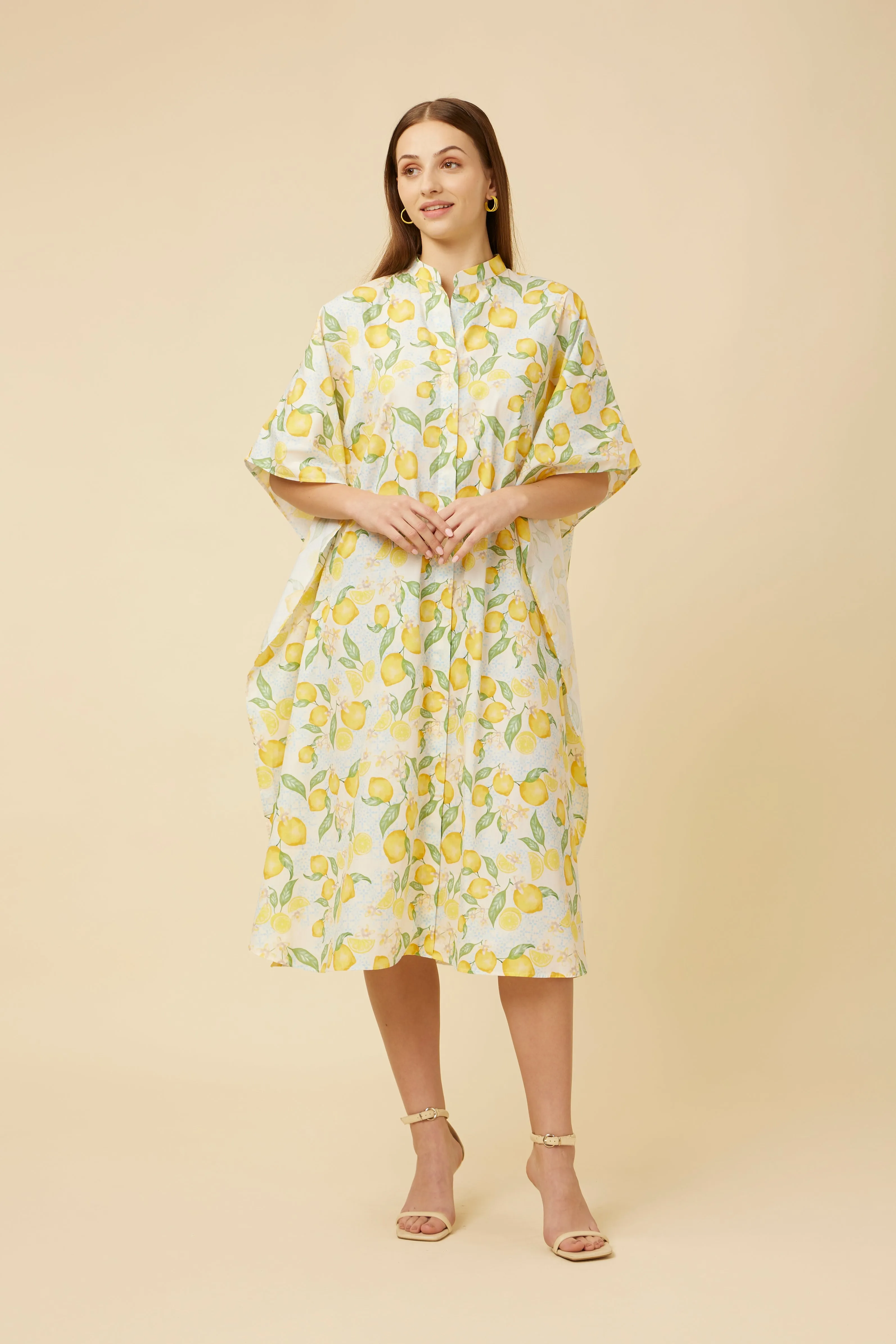 Citrus Dream Shirt Dress