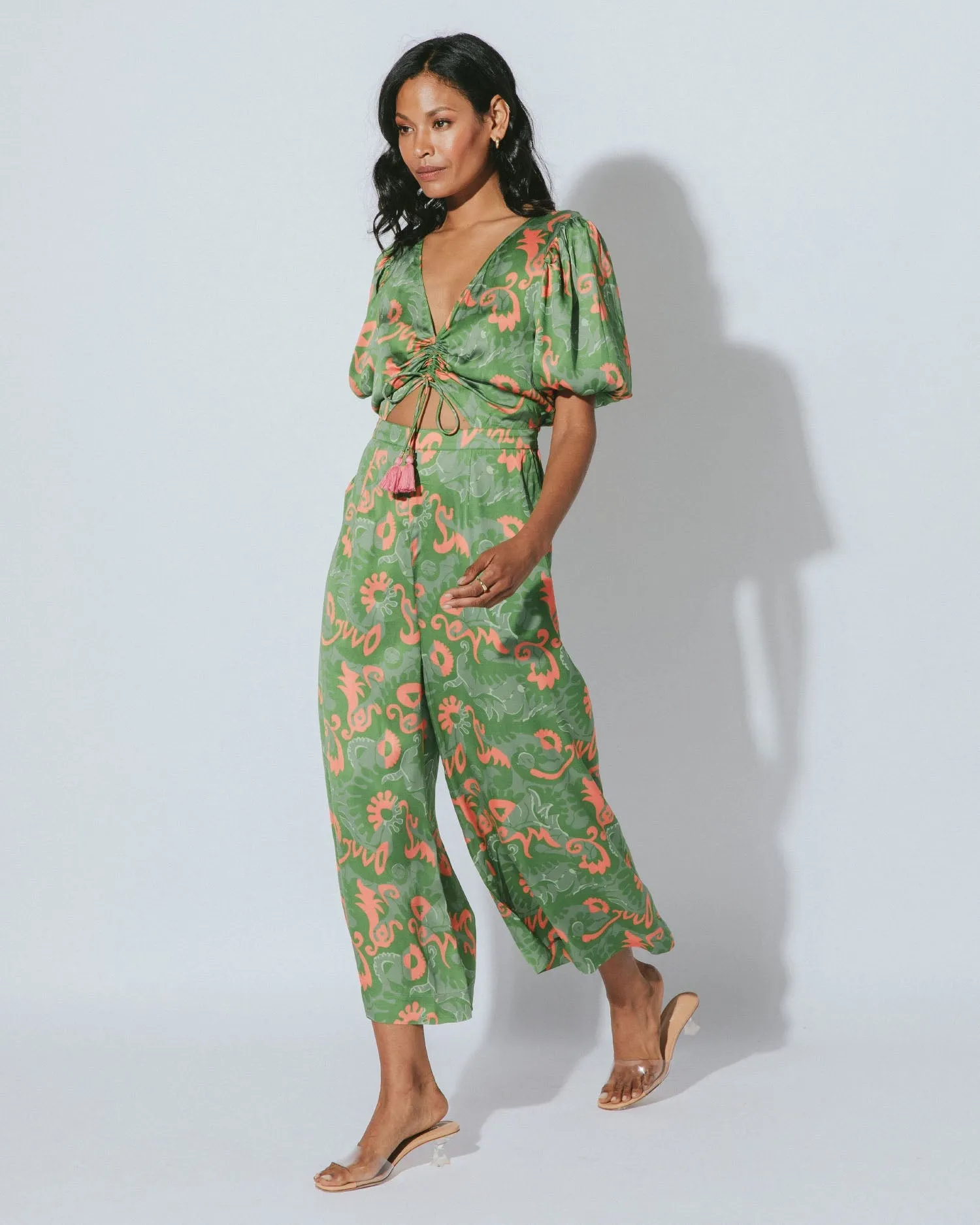 Claire Jumpsuit | Tropical Abstract