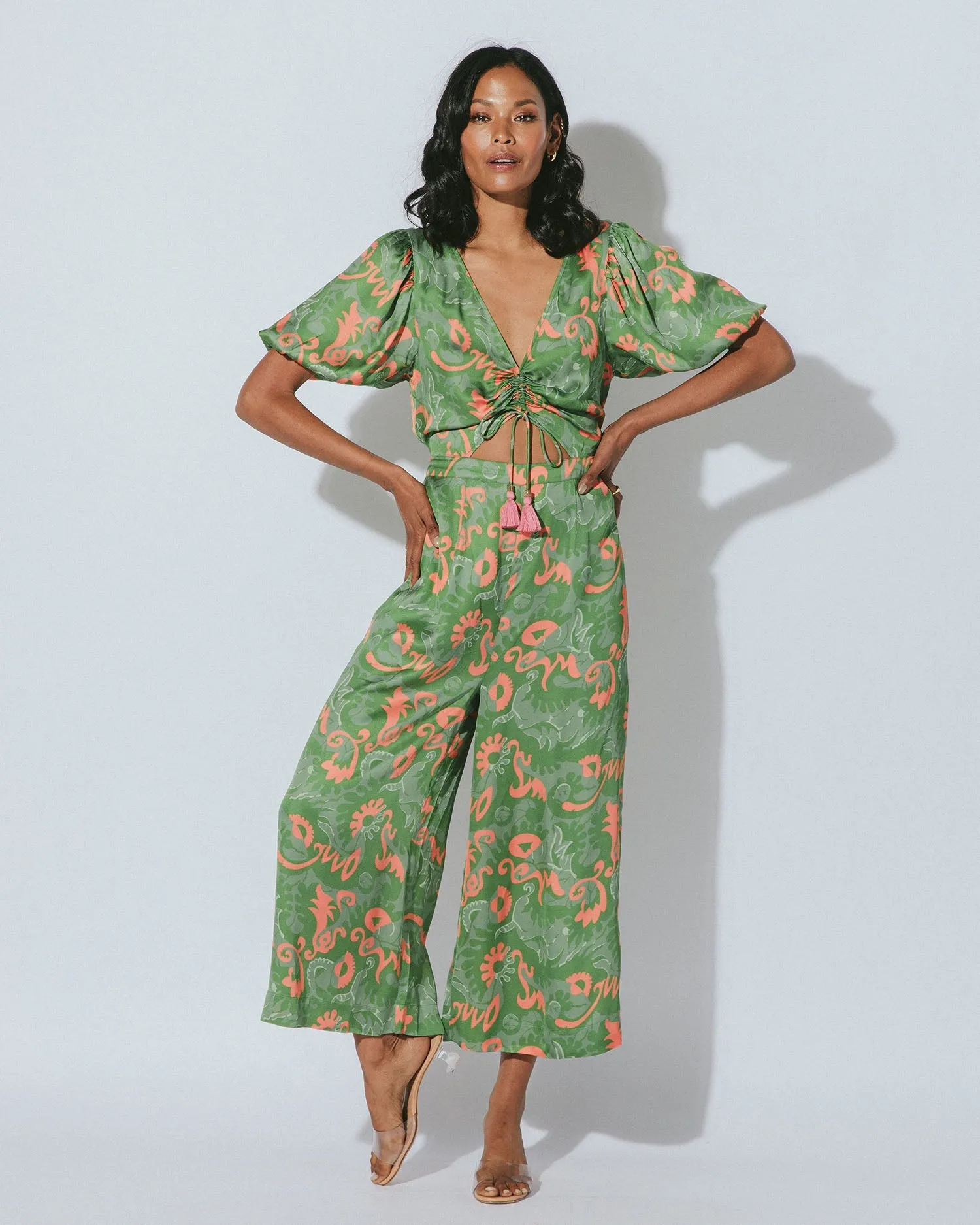 Claire Jumpsuit | Tropical Abstract