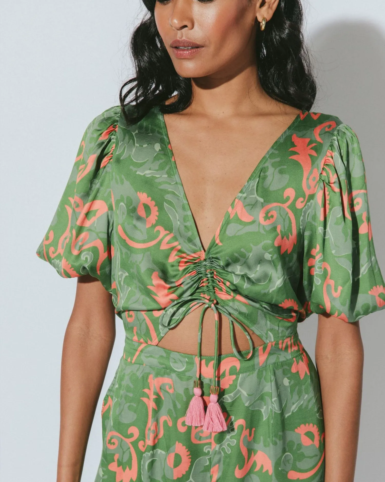 Claire Jumpsuit | Tropical Abstract