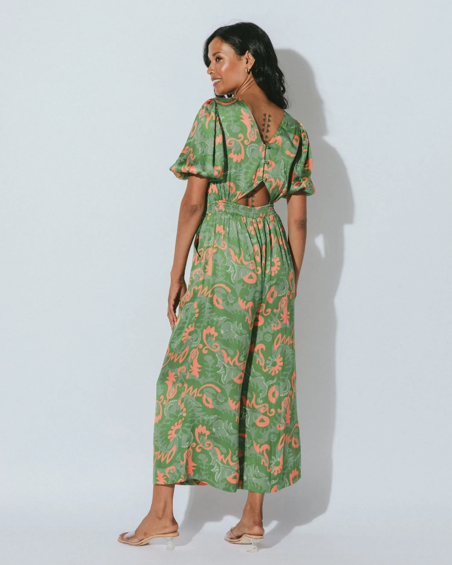 Claire Jumpsuit | Tropical Abstract
