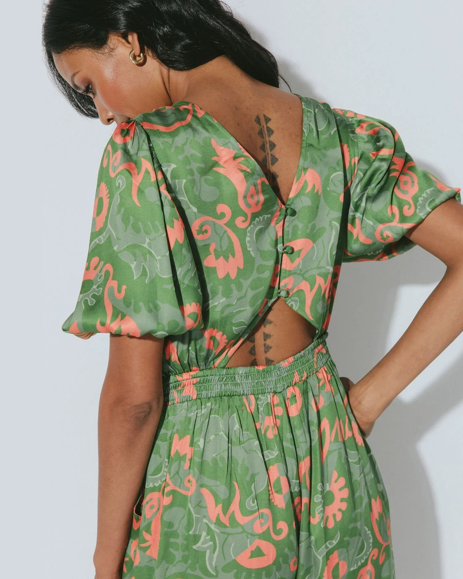 Claire Jumpsuit | Tropical Abstract
