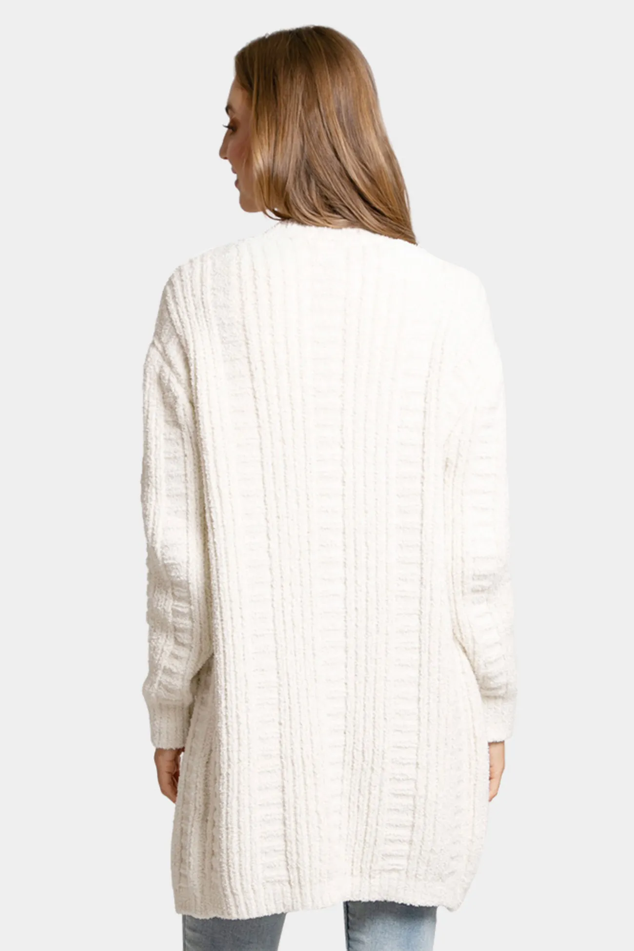 Coffee Dates Solid Twisted Knit Cardigan
