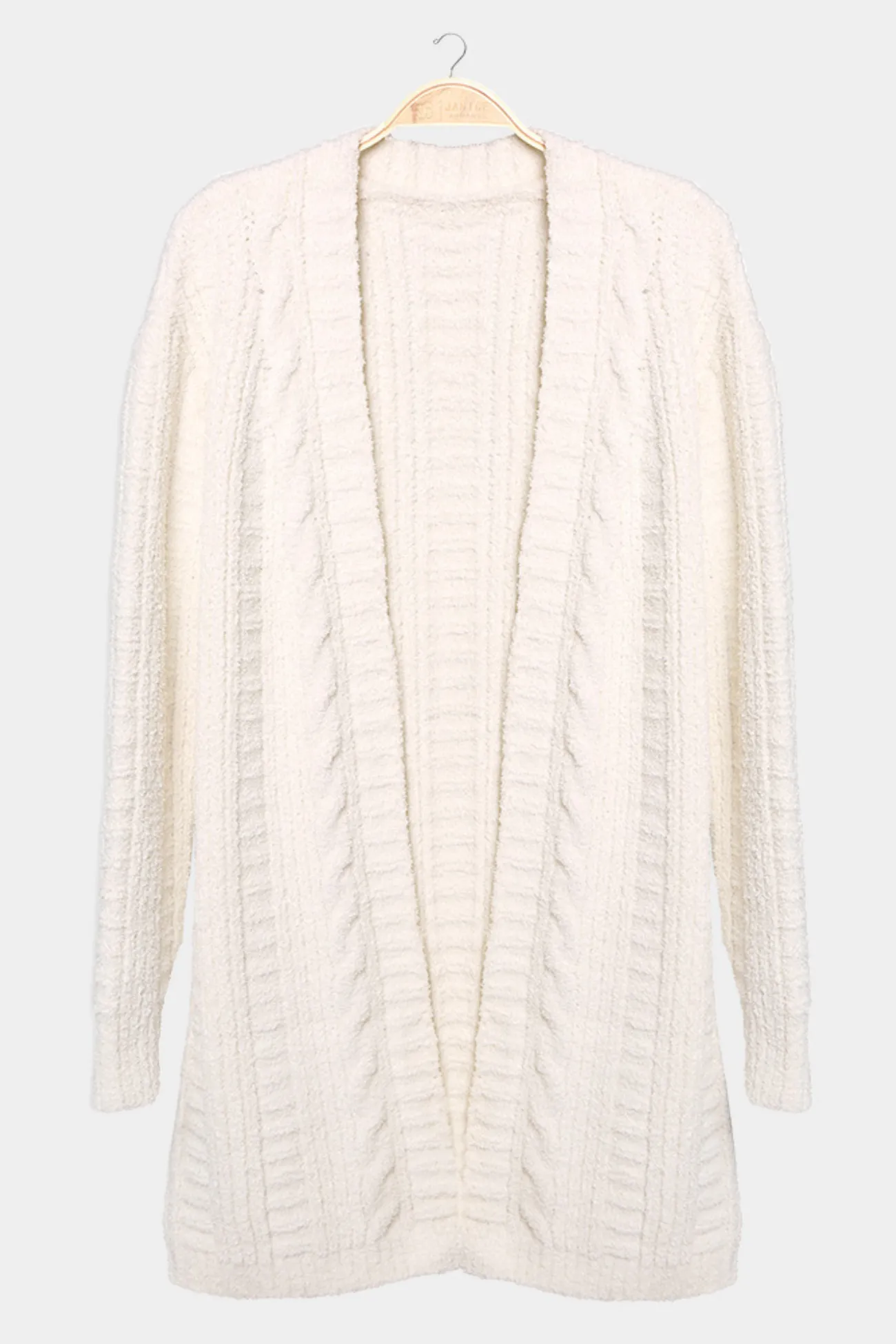 Coffee Dates Solid Twisted Knit Cardigan