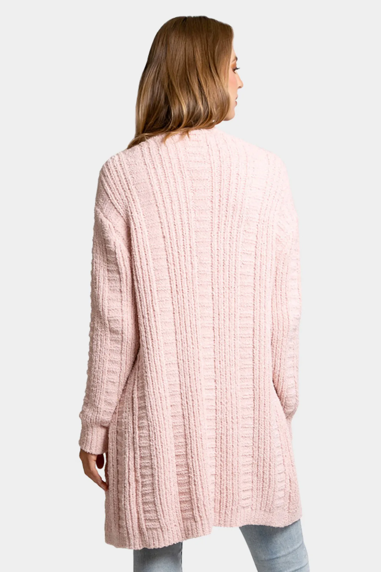 Coffee Dates Solid Twisted Knit Cardigan