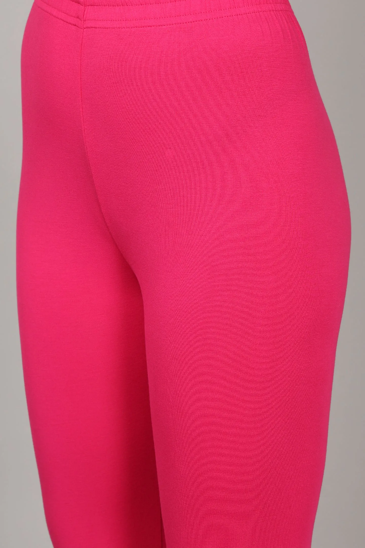COTTON CHURIDAR LEGGINGS - PINK