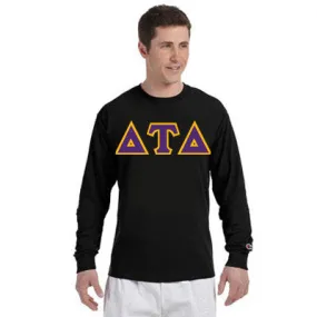 Delta Tau Delta Greek Champion Long-Sleeve Tee - Champion CC8C - TWILL