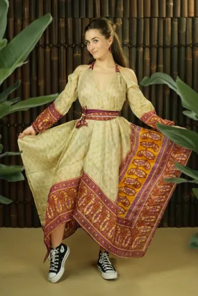 Dress 'Eunoia' with Sleeves - see through