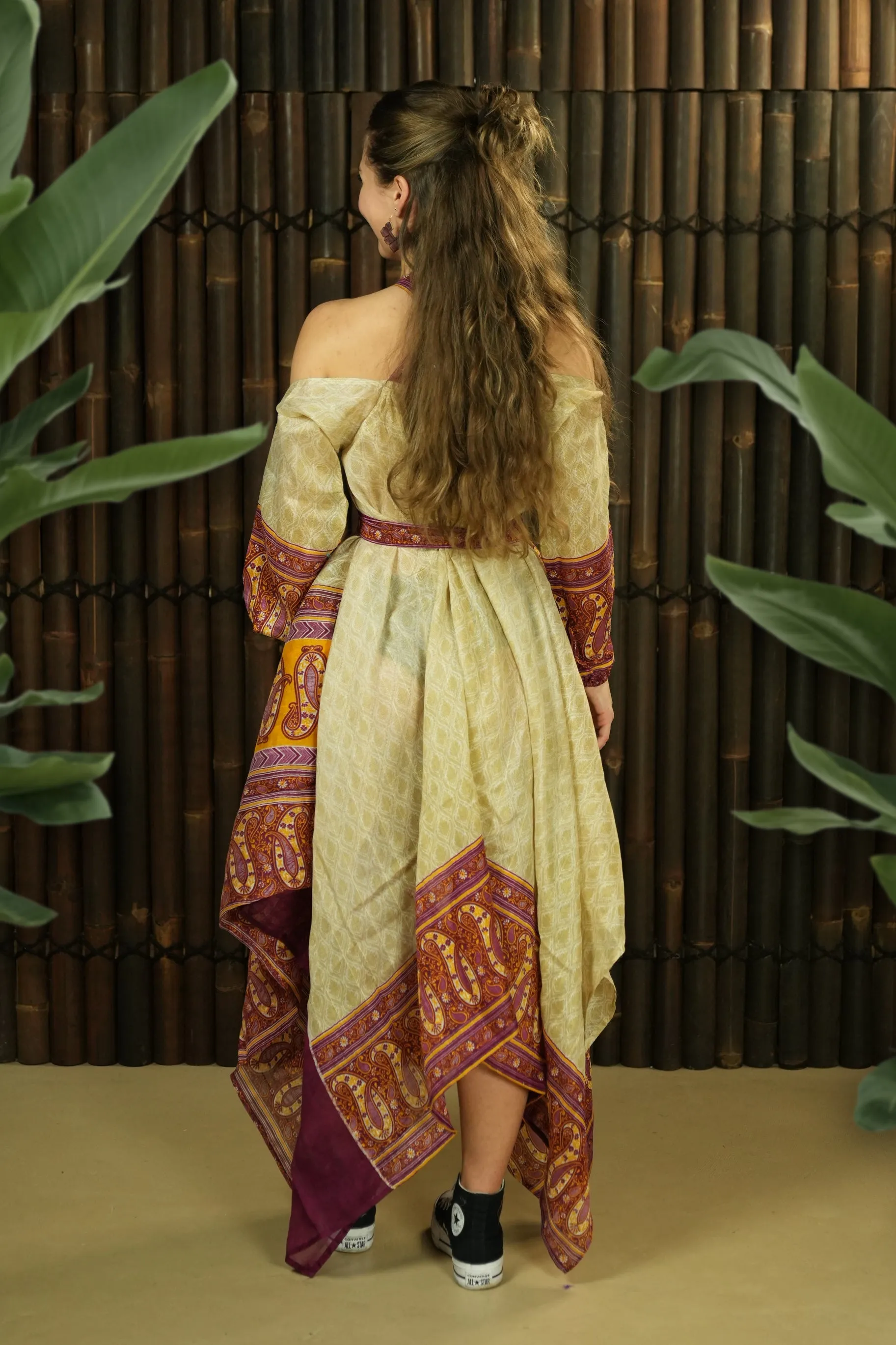 Dress 'Eunoia' with Sleeves - see through