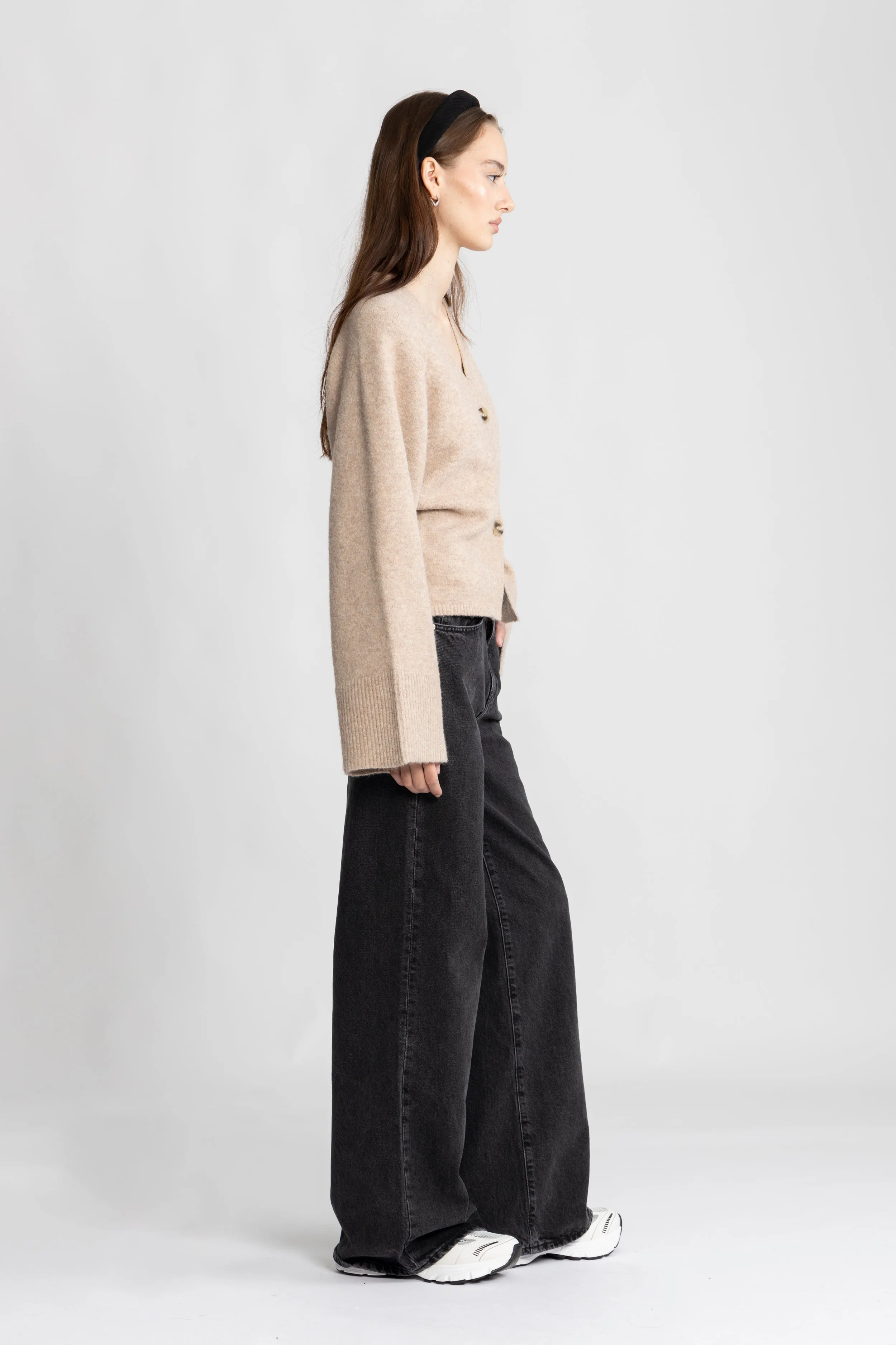 Elisabeth Knit Cardigan - Sand Melange