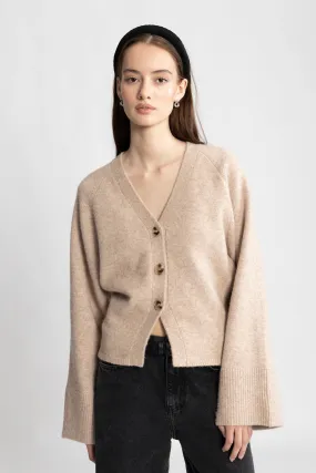 Elisabeth Knit Cardigan - Sand Melange